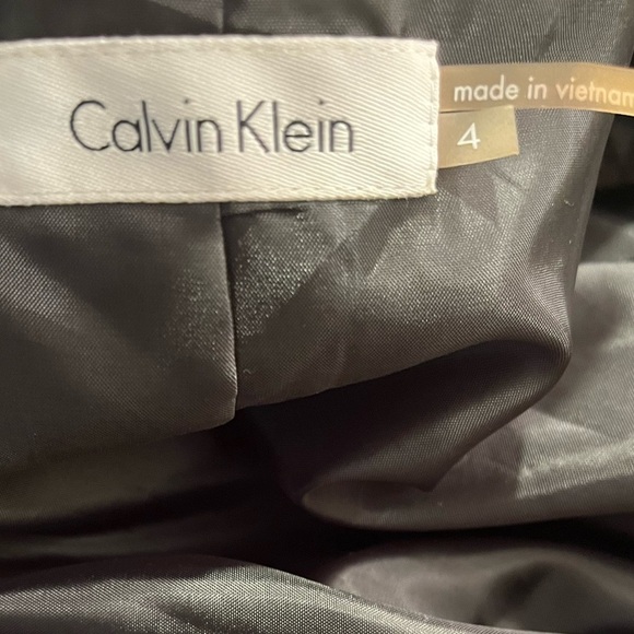 Calvin Klein Leopard Print Ruffled Flounce Front Jacket Sz 4 - Picture 4 of 5